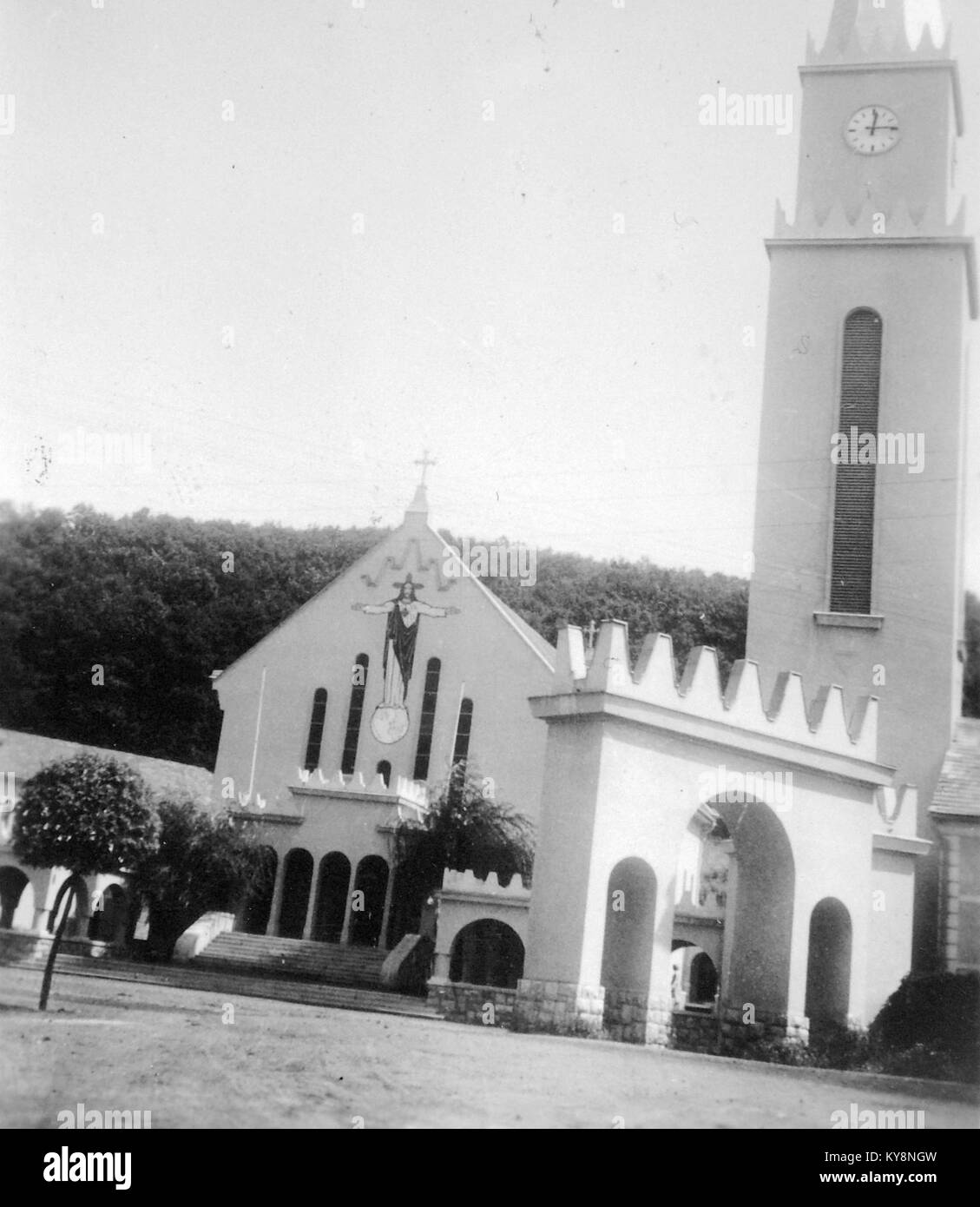 Római Katolikus templom. Fortepan 3611 Foto Stock