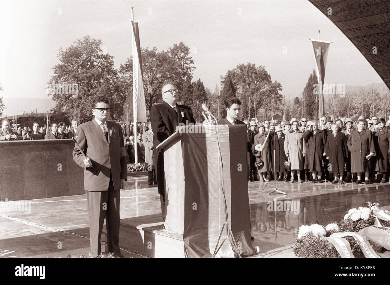 Odkritje spomenika žrtvam fašizma v Gradcu 1961 (14) Foto Stock
