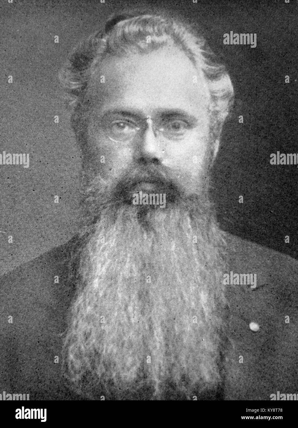 Questo ritratto raffigura Oscar Olsson (1877-1950), che lo mostra con la barba e fornisce una registrazione visiva dell'educatore svedese. Foto Stock