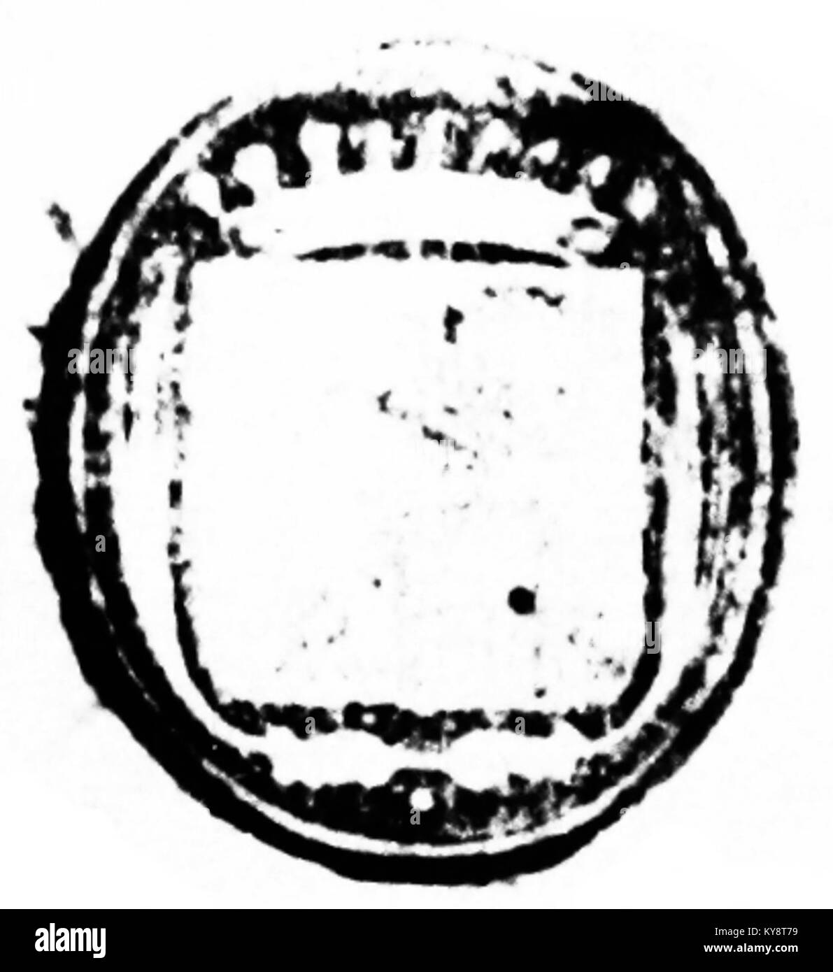 Un sigillo annunciava la riunione del consiglio comunale aperta del 18 settembre 1810, che rifletteva le pratiche amministrative del periodo. Foto Stock