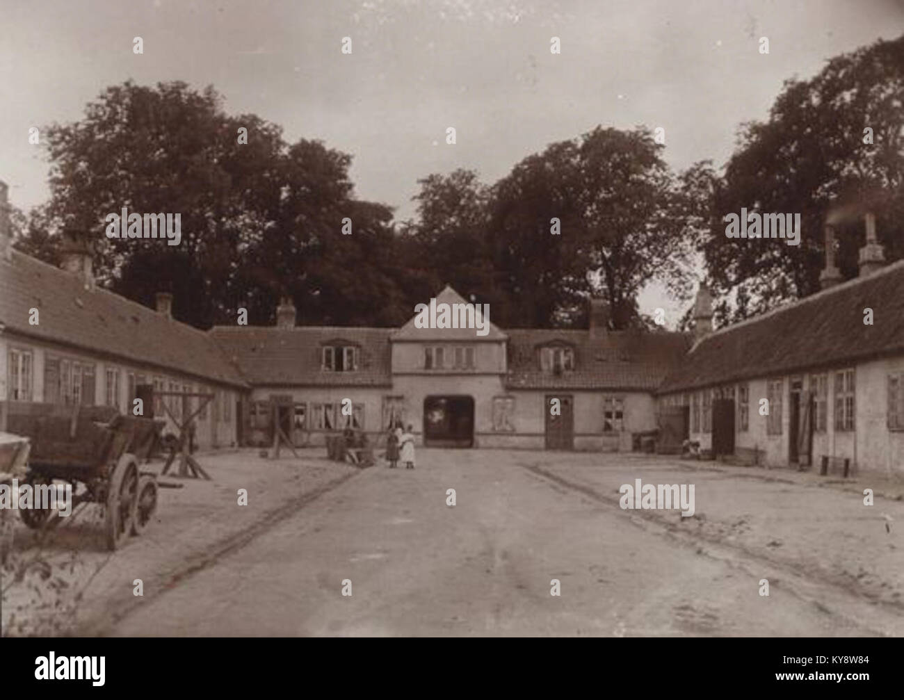 Immagine del forno a calce NY Kalkbrænderi, che mostra le strutture industriali utilizzate nella produzione e produzione di calce in Danimarca. Foto Stock