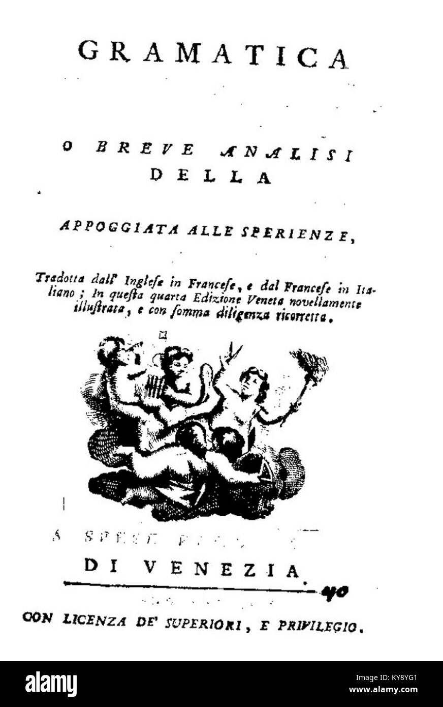 Questo libro del 1769 di Benjamin Martin, "Gramatica delle scienze filosofiche", presenta concetti filosofici, ragionamento scientifico e contenuti educativi provenienti dall'Europa del XVIII secolo. Foto Stock