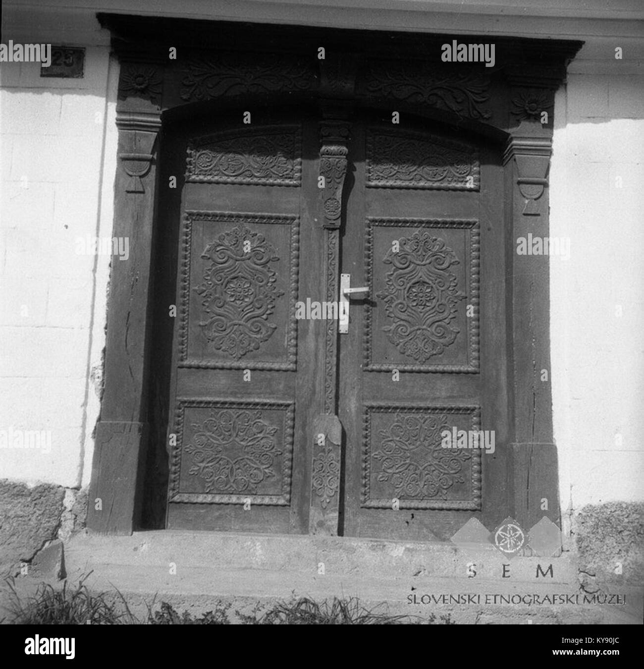 Vrata Polici v, pri Tišlarji 1949 Foto Stock