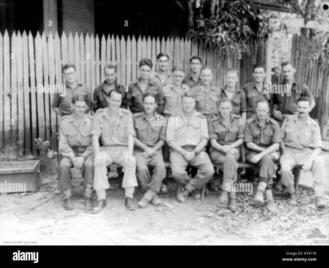 Una fotografia storica del No. 61 Wing RAAF Headquarters nel giugno 1944, che cattura un'importante unità militare durante la seconda guerra mondiale Foto Stock