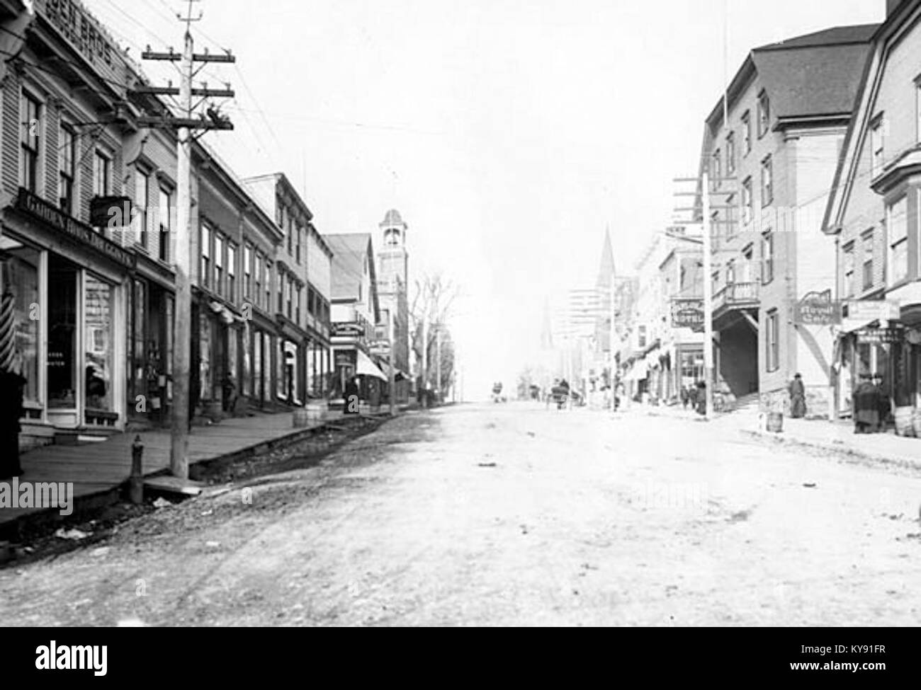 Rue principale Woodstock 1900 Foto Stock
