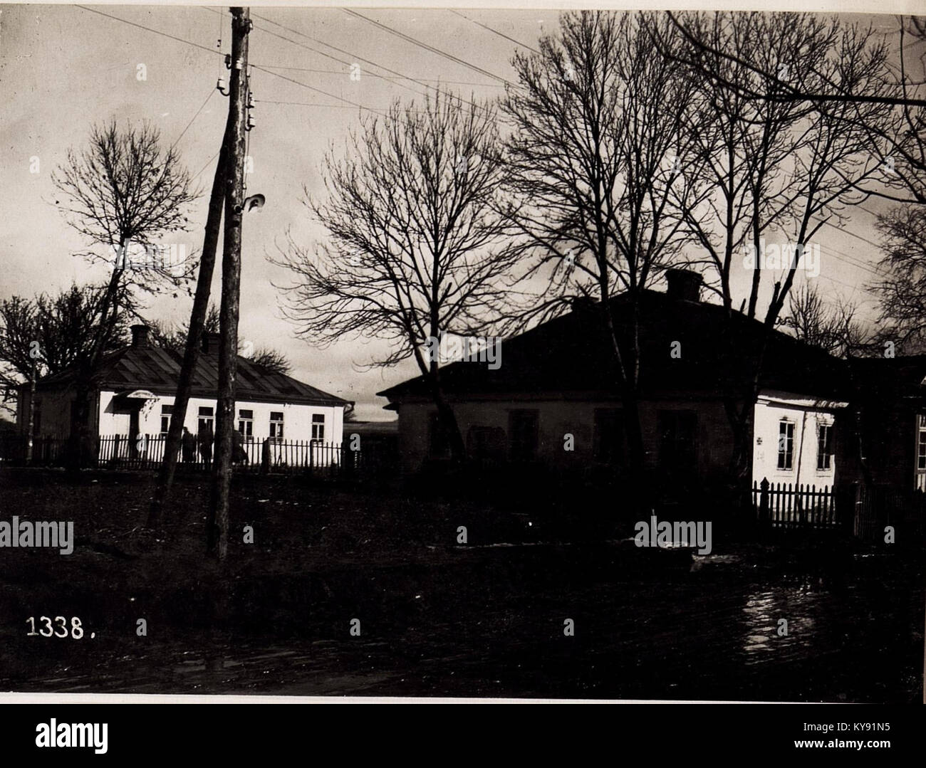 L'immagine del 1918 raffigura il Proviantgebäude del IV comando dell'esercito, mostrando infrastrutture militari, strutture di stoccaggio e logistica di guerra all'inizio del XX secolo. Foto Stock