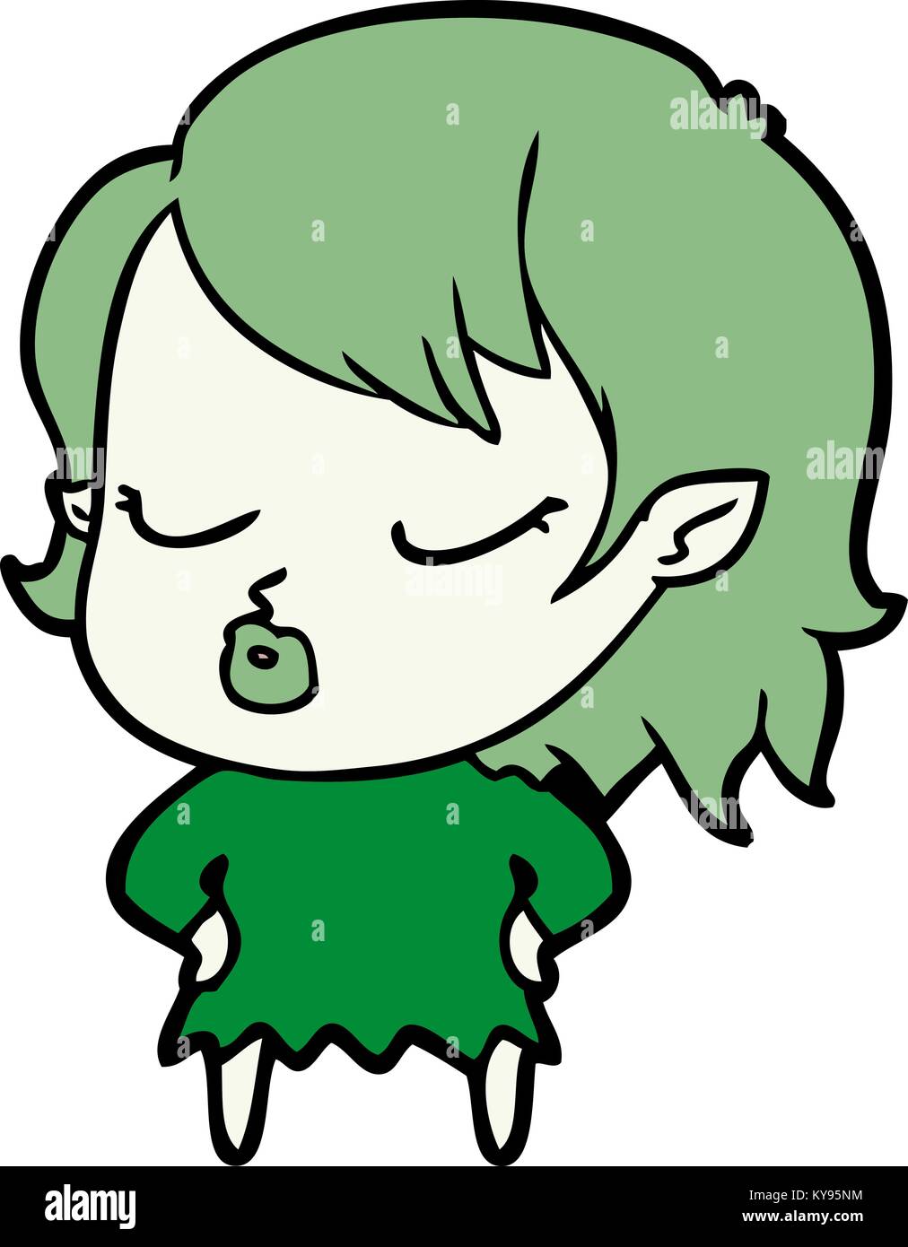 Cartoon carino vampire girl Illustrazione Vettoriale