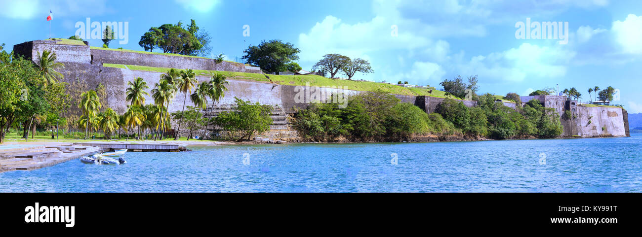 Il Fort Saint Louis, Martinica isola , Antille Francesi. Foto Stock