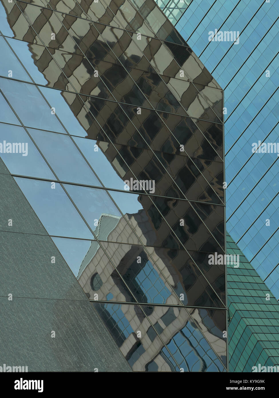 immagini astratte da pareti di vetro e riflessi Foto Stock