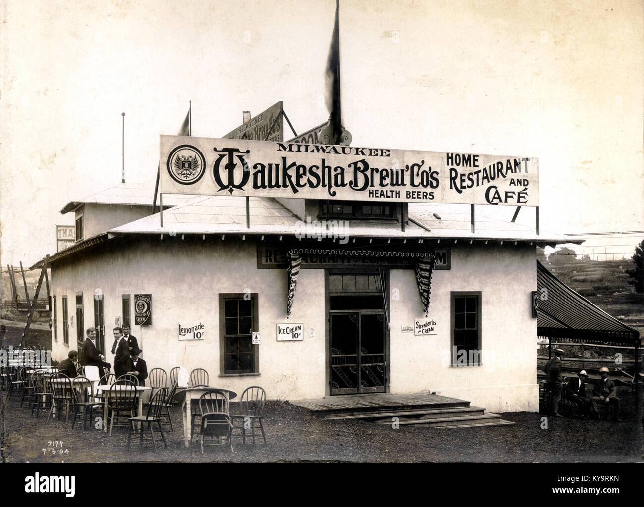 Waukesha Brewing Company Home Ristorante e Cafй al 1904 Fiera Mondiale, 5 Luglio 1904 Foto Stock