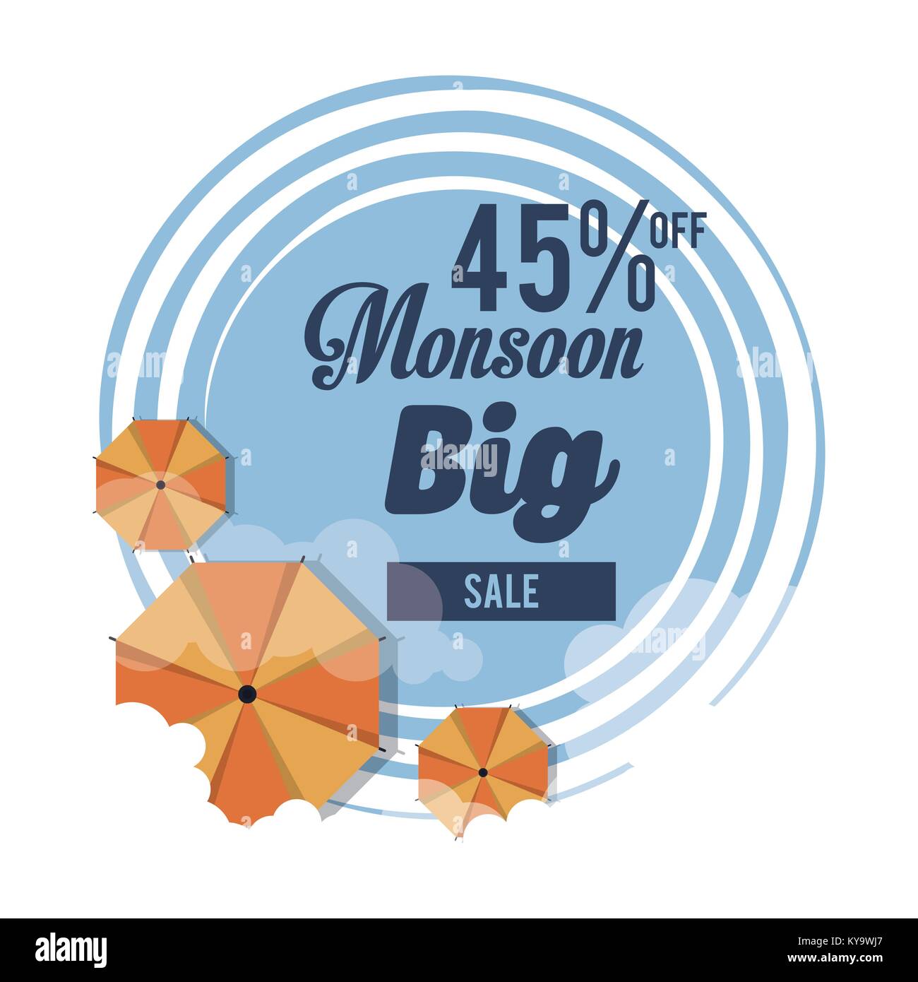 Monsoon grande vendita e sconti Illustrazione Vettoriale