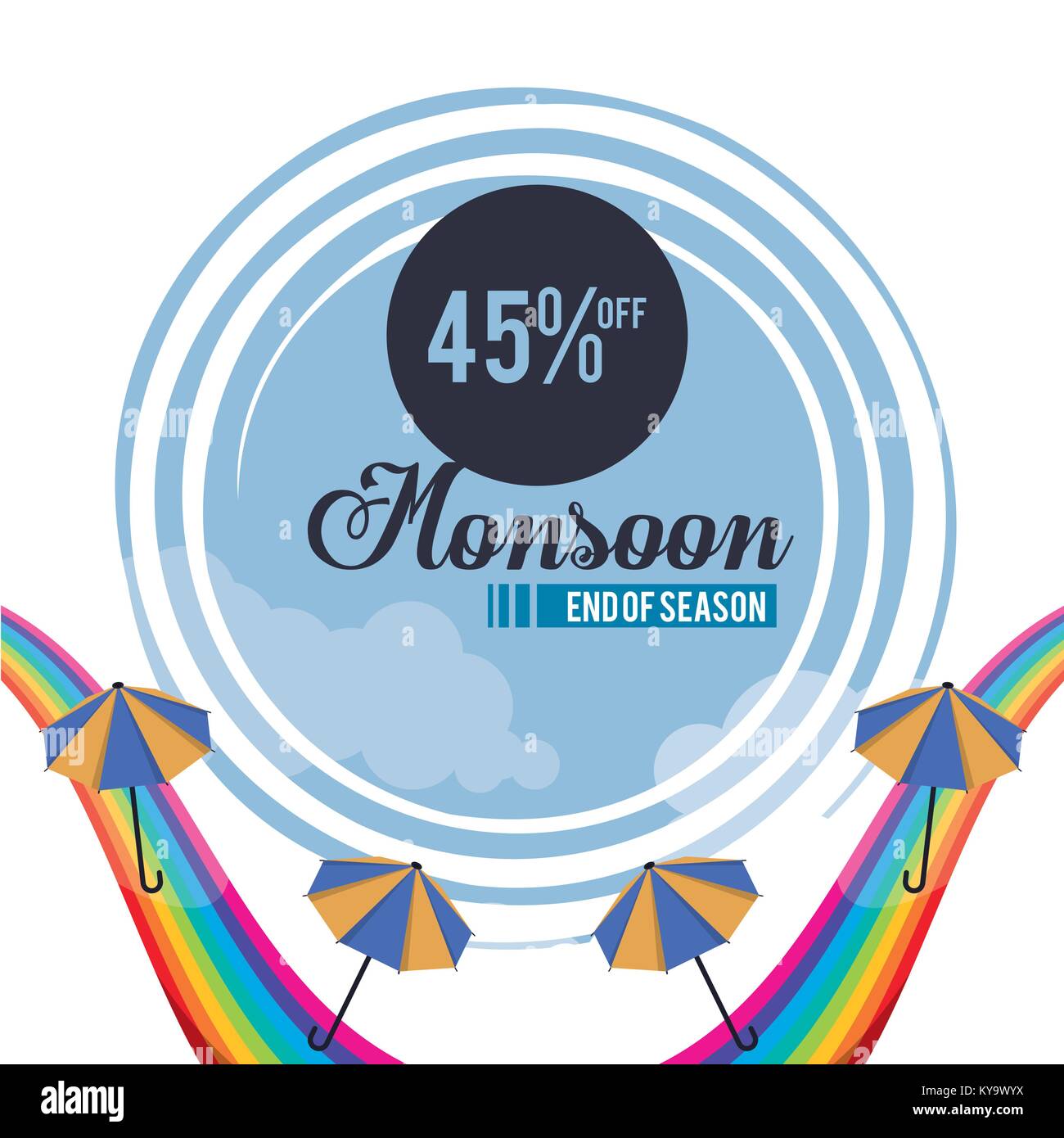 Monsoon grande vendita e sconti Illustrazione Vettoriale