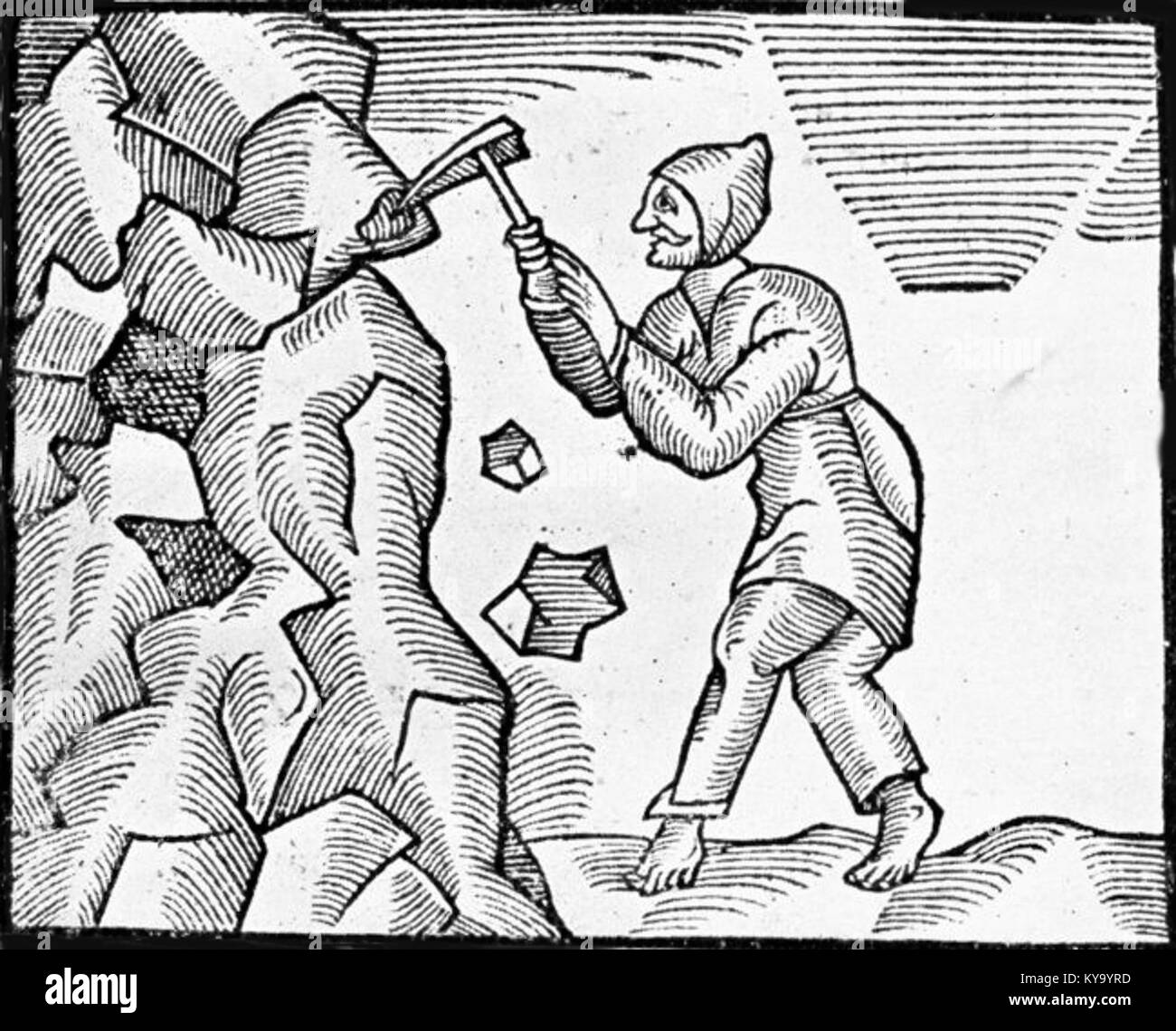 Questa immagine raffigura Walenty Rozdzienski in un'acciaieria e un'officina, mostrando attrezzature industriali e lavoratori impegnati nella lavorazione dei metalli. Foto Stock