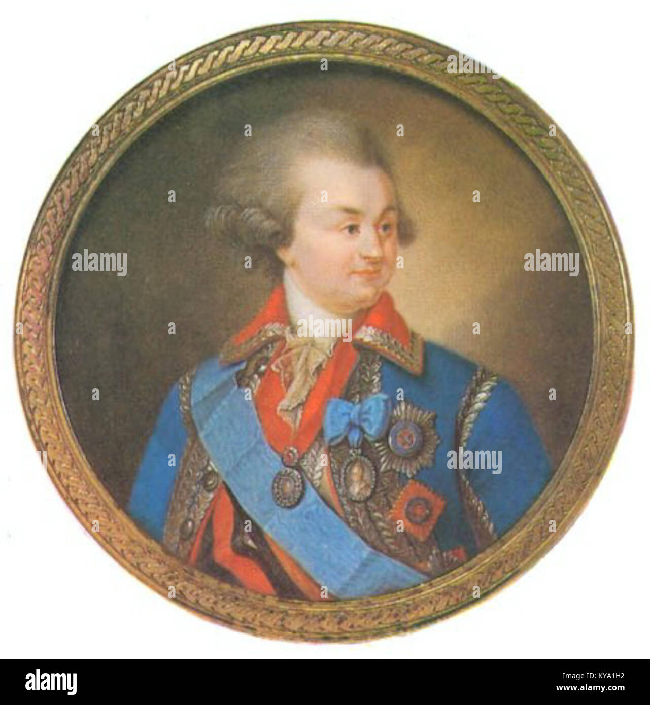 Dipinto 'Potemkin' di Violliet del 1790, ospitato nell'Armeria del Cremlino, raffigurante lo statista russo Grigory Potemkin. Foto Stock