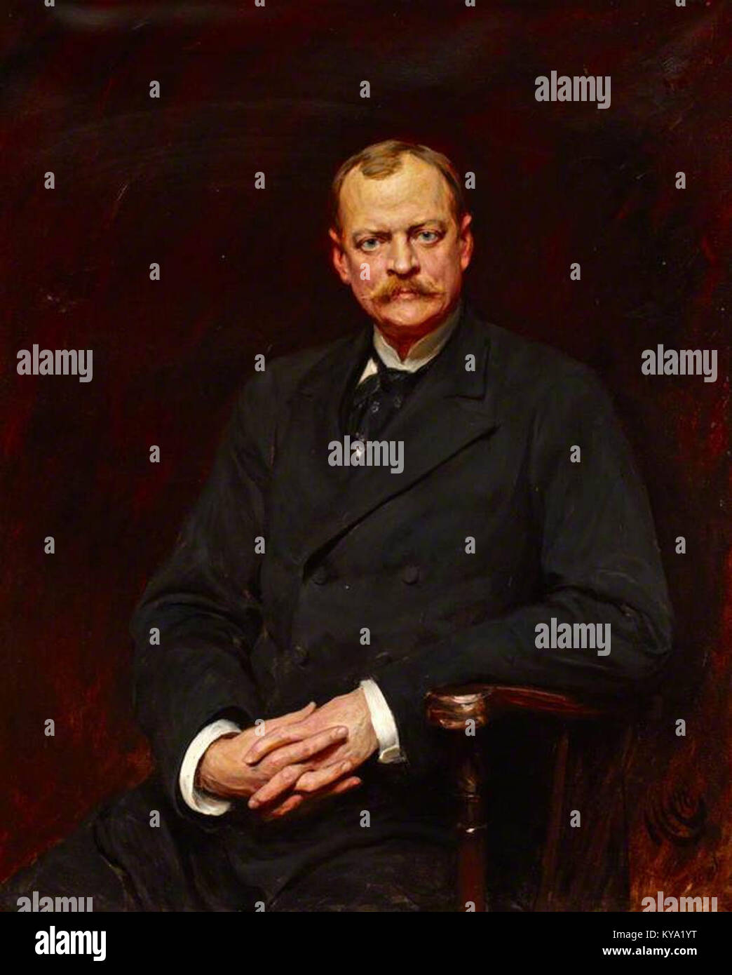 William Waldorf Astor, un uomo d'affari britannico nato negli Stati Uniti, magnate immobiliare e politico, fu il primo visconte Astor. Ha svolto un ruolo chiave nella società britannica durante la fine del XIX secolo e l'inizio del XX secolo. Foto Stock