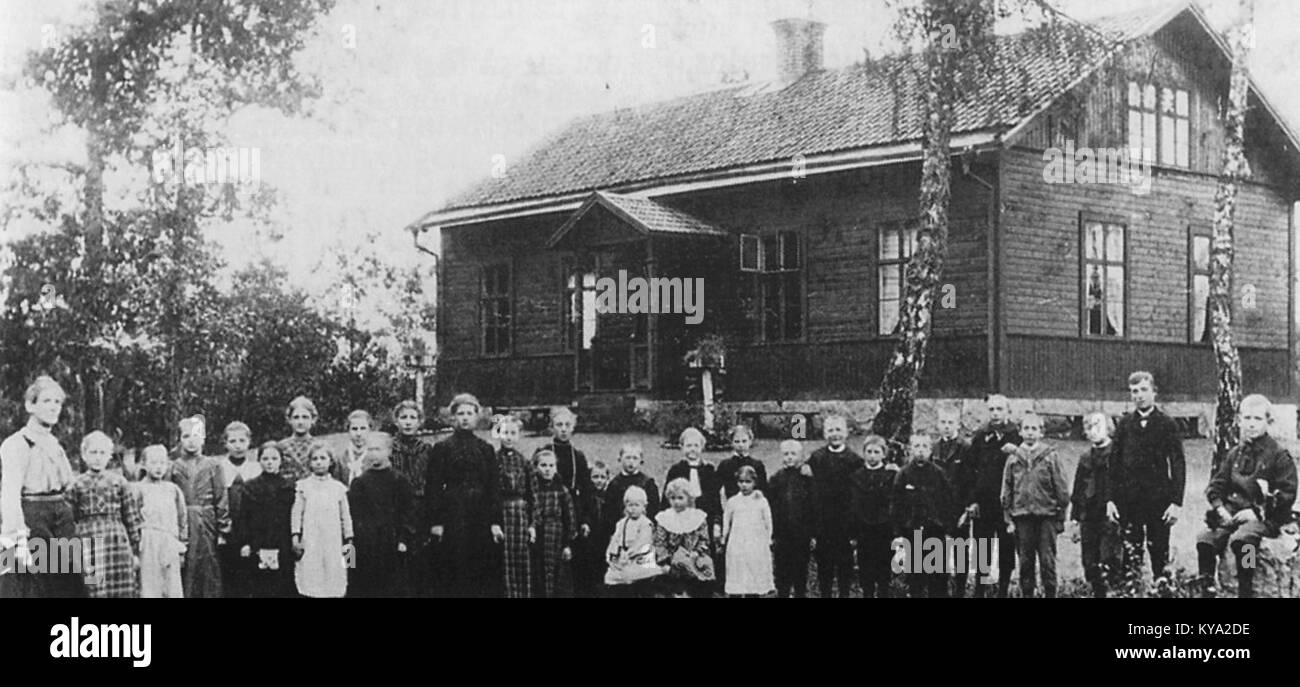 Vårby skola 1910-tal Foto Stock