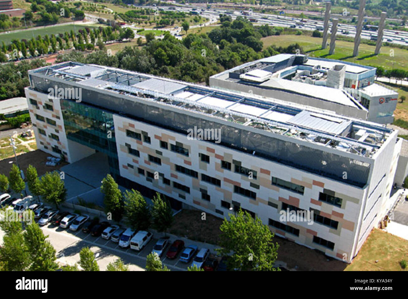 La sede del Centro di ricerca Agrigenomica funge da struttura per la ricerca scientifica in genomica vegetale, biotecnologia agricola e studi genetici. Foto Stock