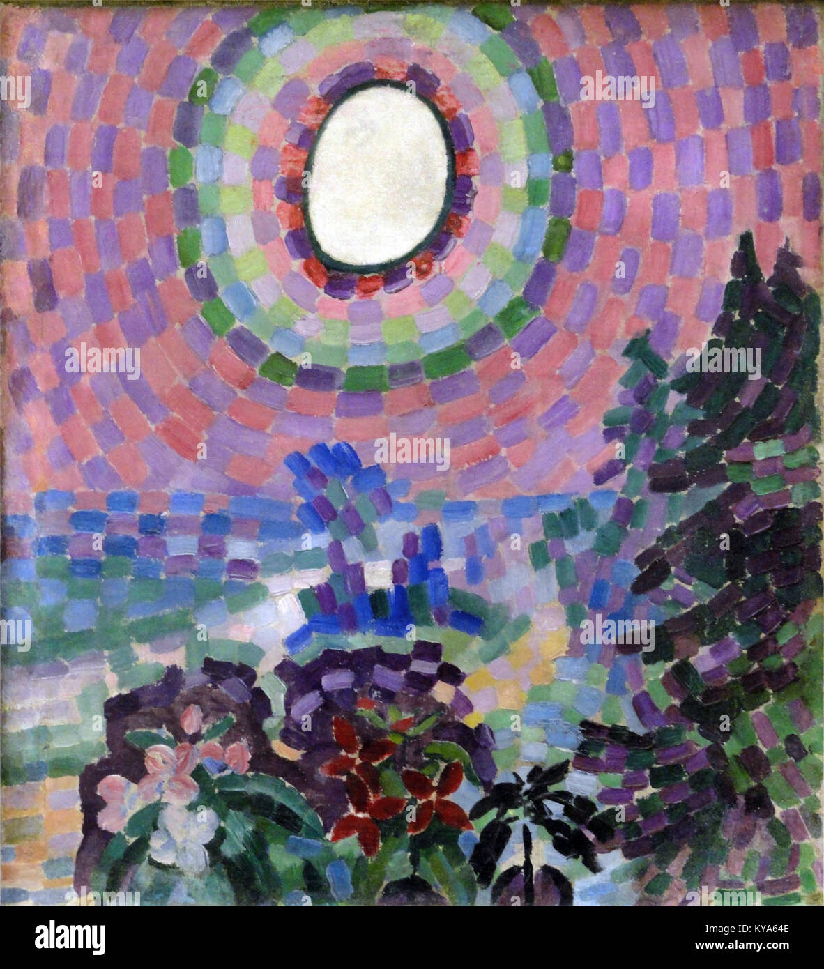 Robert Delaunay, c.1906, Paysage au disque solaire, olio su tela, 54 x 46 cm, Musée National d'Art Moderne Foto Stock