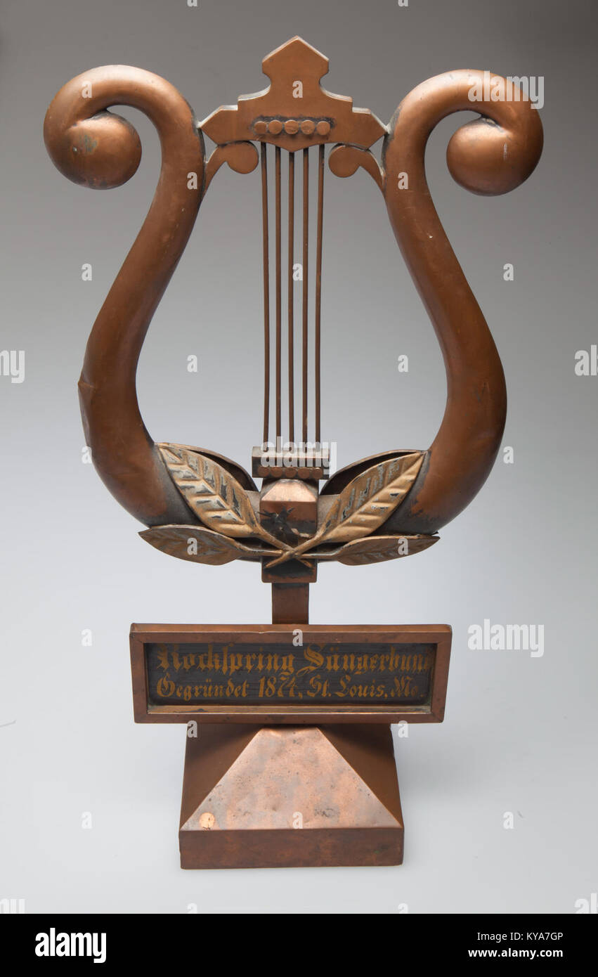 Fotografia del cartello Rock Spring Sängerbund, che evidenzia testo, design e associazione con la società canora tedesca negli Stati Uniti. Foto Stock