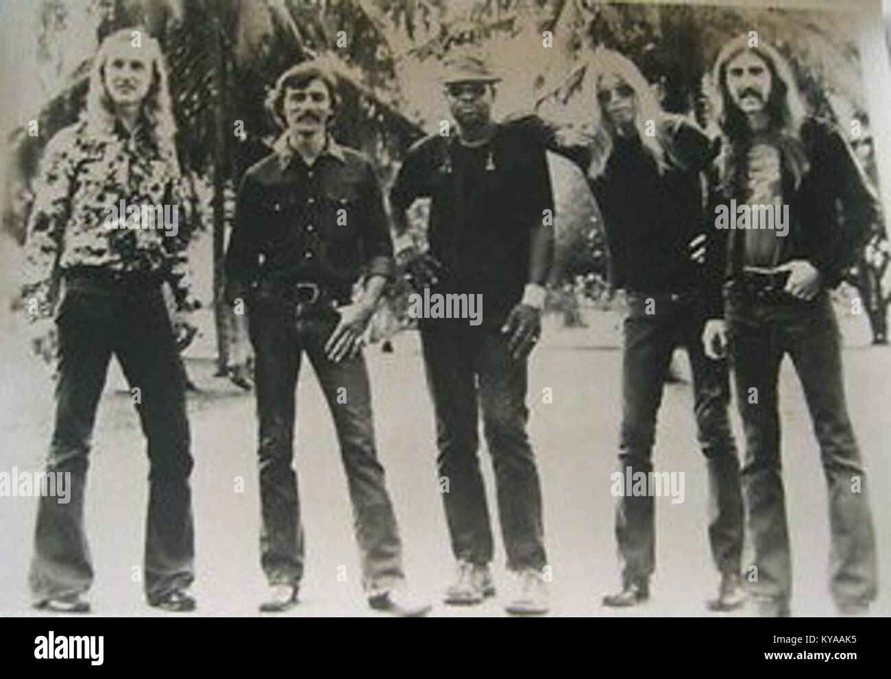 L'esibizione dal vivo della Allman Brothers Band del 1972 è rinomata per la sua fusione blues-rock e per l'influenza significativa sulla storia della musica rock. Foto Stock