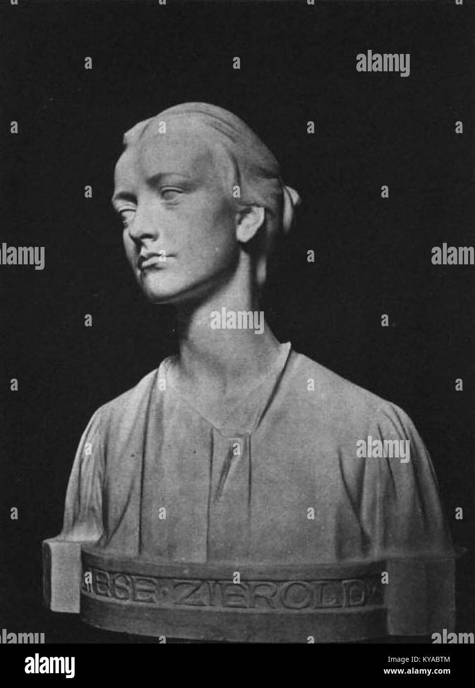 Il busto ritratto di otto Stichling dimostra la tecnica scultorea realistica ed espressiva dell'artista, raffigurando figure umane nel suo stile distintivo. Foto Stock