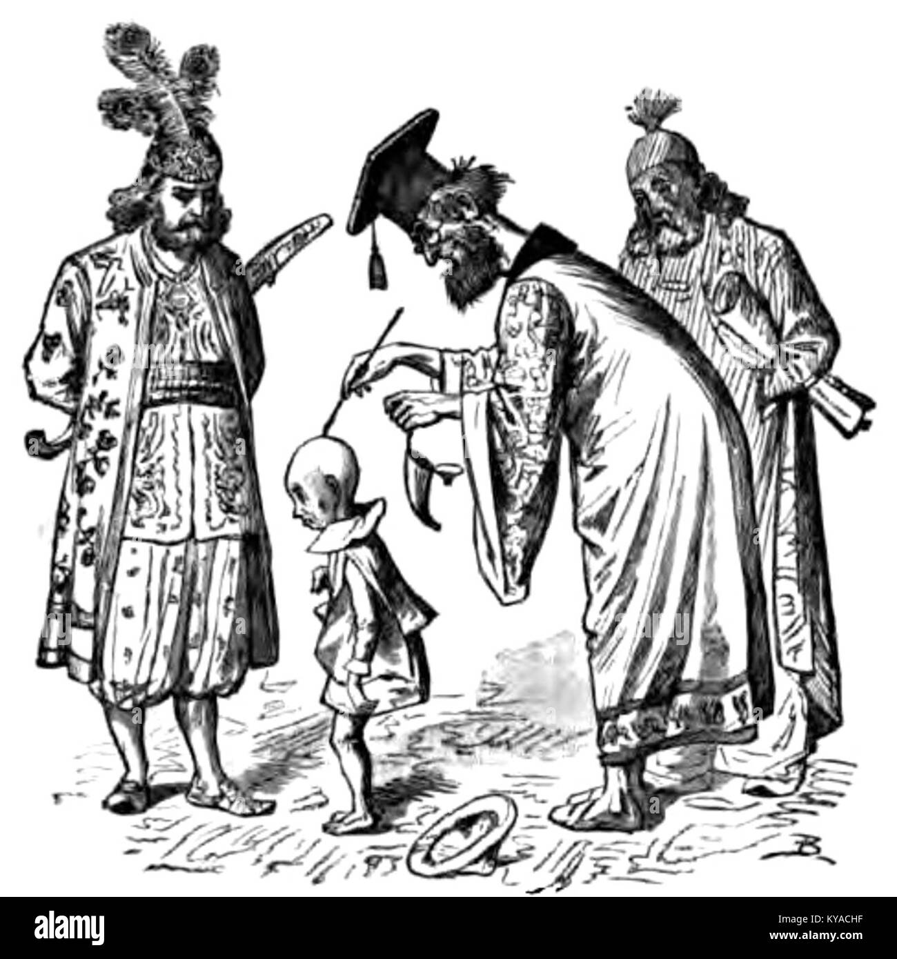 Questa pagina di "il Principe galleggiante e altre favole" include illustrazioni e testi che esplorano storie di fantasia e avventura per un pubblico generale. Foto Stock