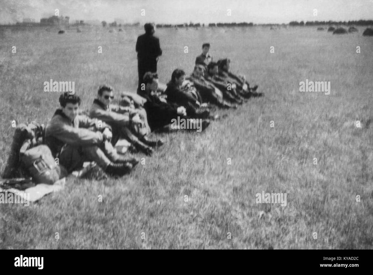 I Campionati di paracadutismo slesiano del 1960 sono stati un evento sportivo regionale in Polonia, caratterizzato da attività di paracadutismo agonistico e da partecipanti provenienti dalla regione. Foto Stock