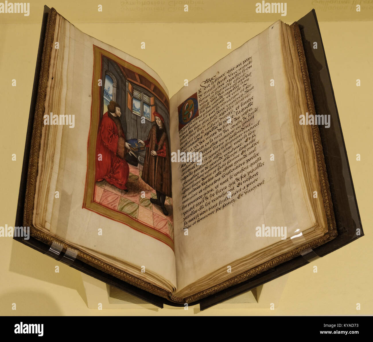 Questo lavoro di Symphorien Champier (1505-1510) esplora le origini e la storia antica di Lione, documentando il suo sviluppo, la formazione urbana e il significato storico in Francia. Foto Stock