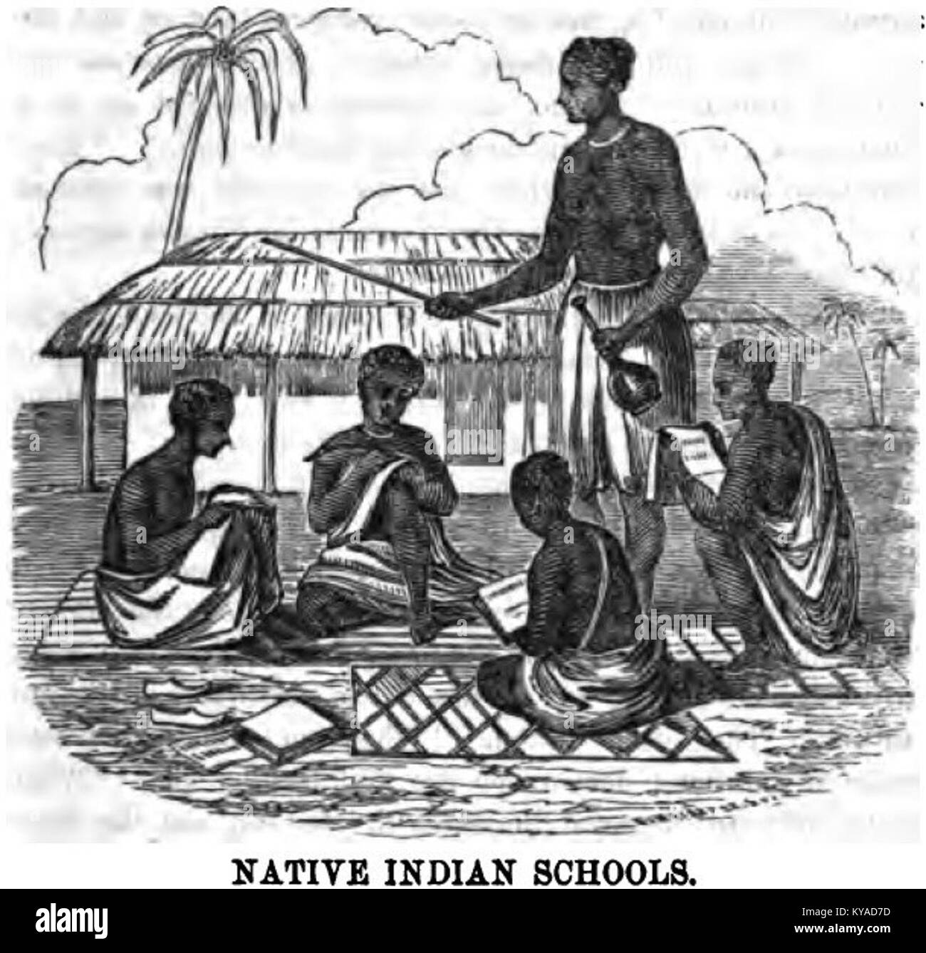Documento del settembre 1860 sulle scuole dei nativi americani negli Stati Uniti, che affronta l'istruzione, le politiche di assimilazione e la scuola del XIX secolo. Foto Stock