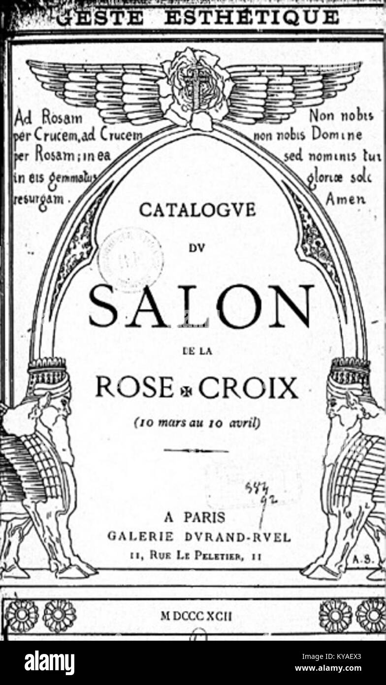 Peladan Rose + Croix catalogo (1892) Foto Stock