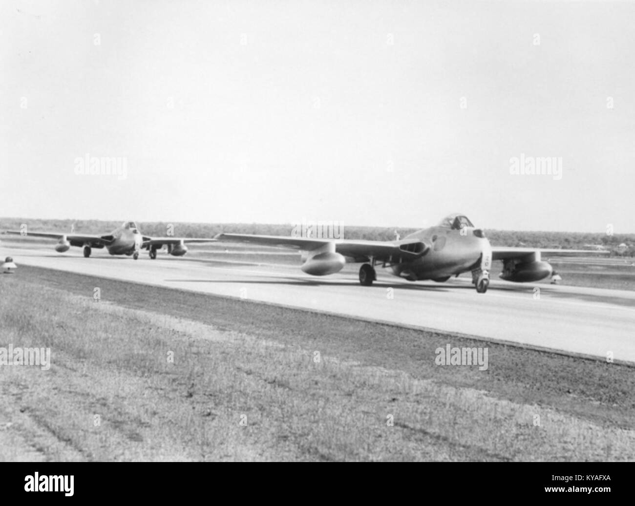 No. 25 Squadron Vampiri 1957 (AWM P00448.087) Foto Stock