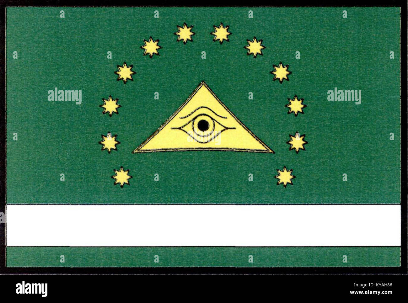 Una fotografia della bandiera di Svåbohov, Svezia, che mostra il design, i colori e il suo significato culturale e storico Foto Stock