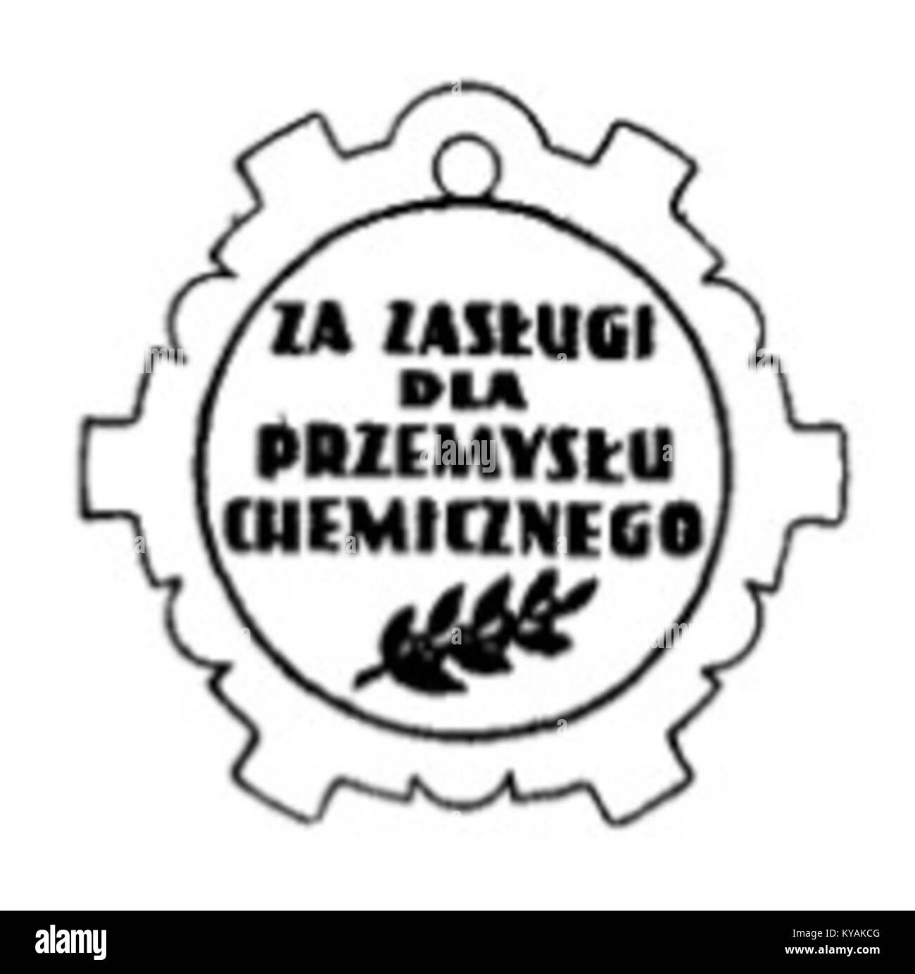 Odznaka "Za zasługi dla przemysłu chemicznego" (rewers) Foto Stock