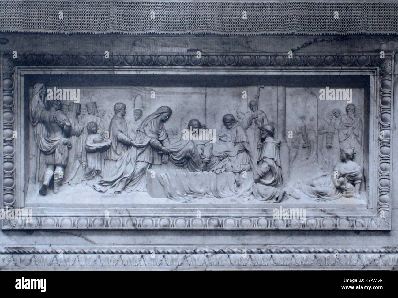 "Saint Dominique" è un antependio del XVIII secolo di J.-B. Boudard, che illustra lo stile e i contributi dell'artista all'arte religiosa attraverso sculture dettagliate ed elementi decorativi. Foto Stock