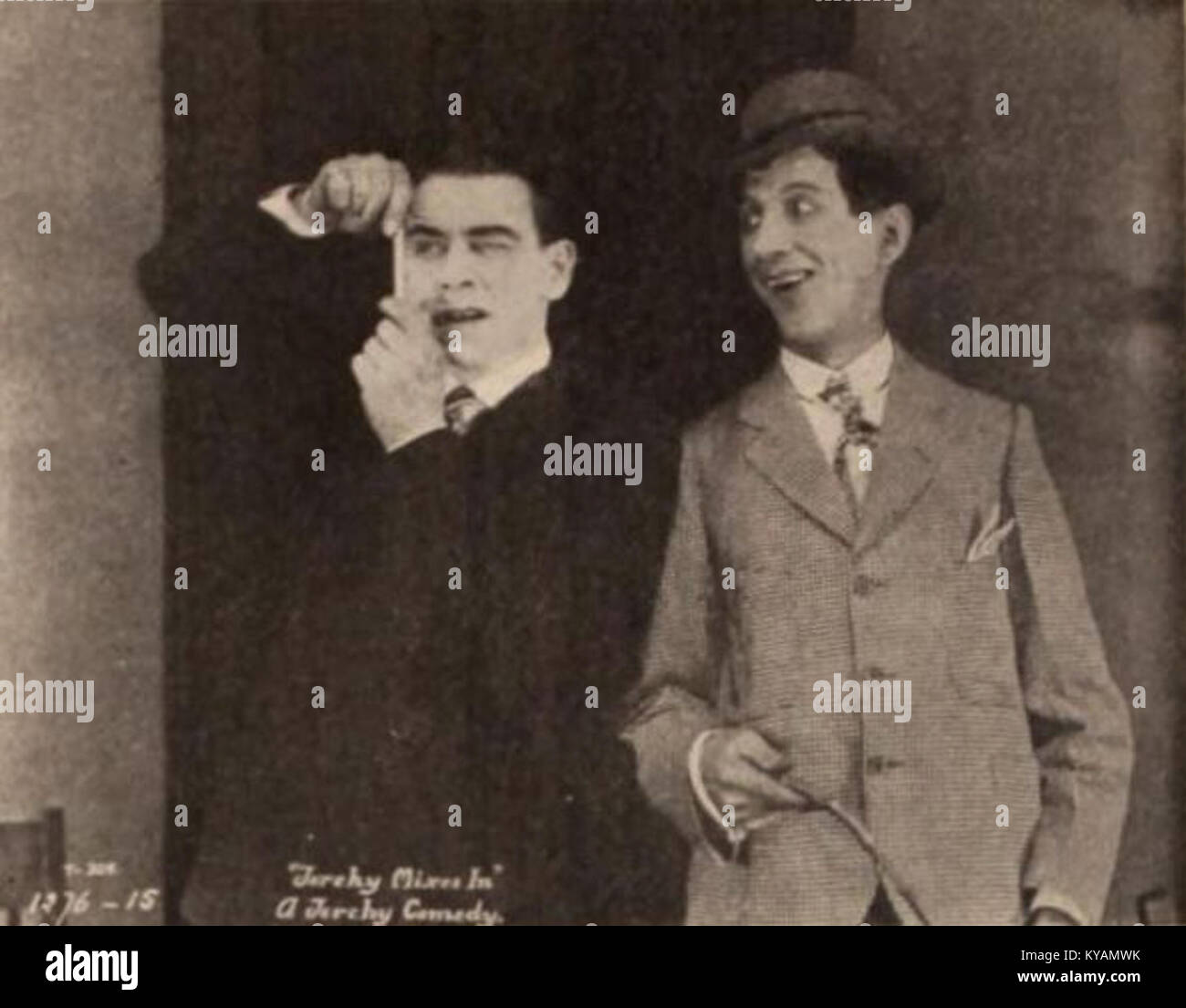 Torchy si mescola, un film muto del 1921, raffigurante la narrazione e i personaggi tipici del cinema dei primi anni del XX secolo Foto Stock