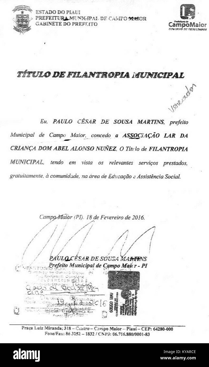 Il titolo di filantropia comunale riconosce individui o organizzazioni per contributi al benessere della comunità e all'impegno civico all'interno di un contesto governativo locale. Foto Stock
