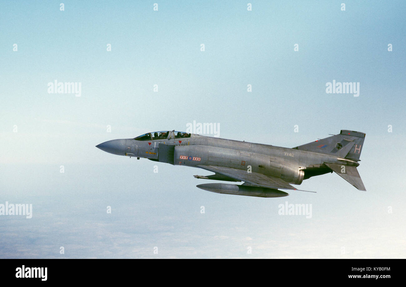 Aria al immagine di un Royal Air Force Phantom di 29 Squadron (ormai smantellato) Foto Stock