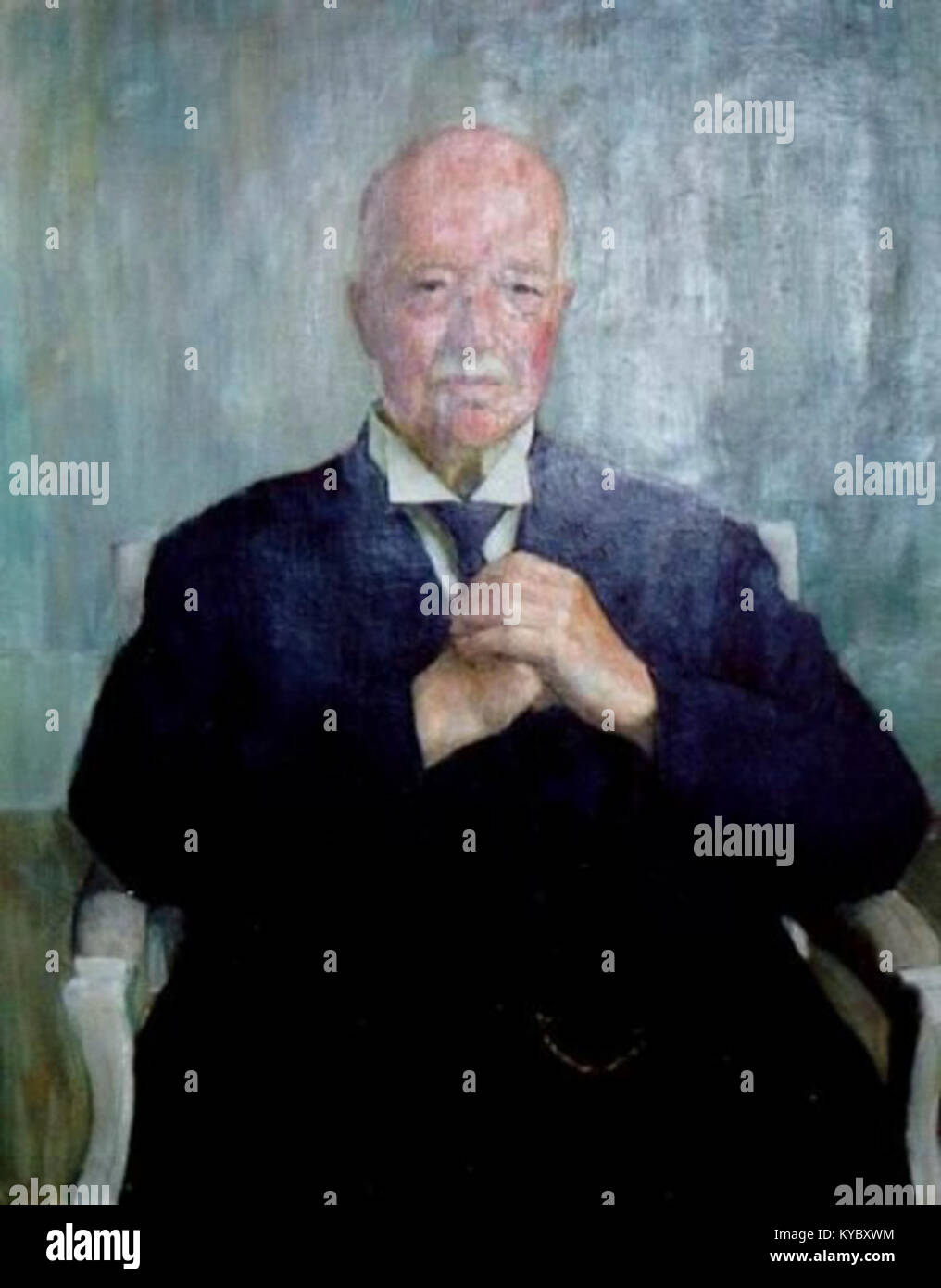 Un dipinto del 1935 dell'artista norvegese Erik Werenskiold intitolato "Engset", che raffigura un paesaggio rurale norvegese caratteristico del suo stile naturalistico. Foto Stock