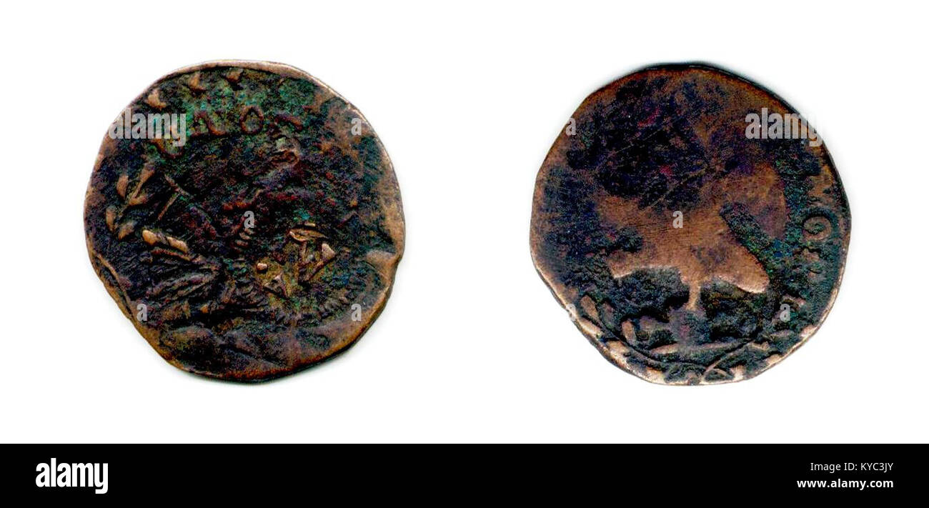 L'Octavilla di Zamora, Michoacán, datata 1856, è una moneta storica con notevoli caratteristiche di design e timbro, che riflette la storia numismatica messicana durante il XIX secolo. Foto Stock