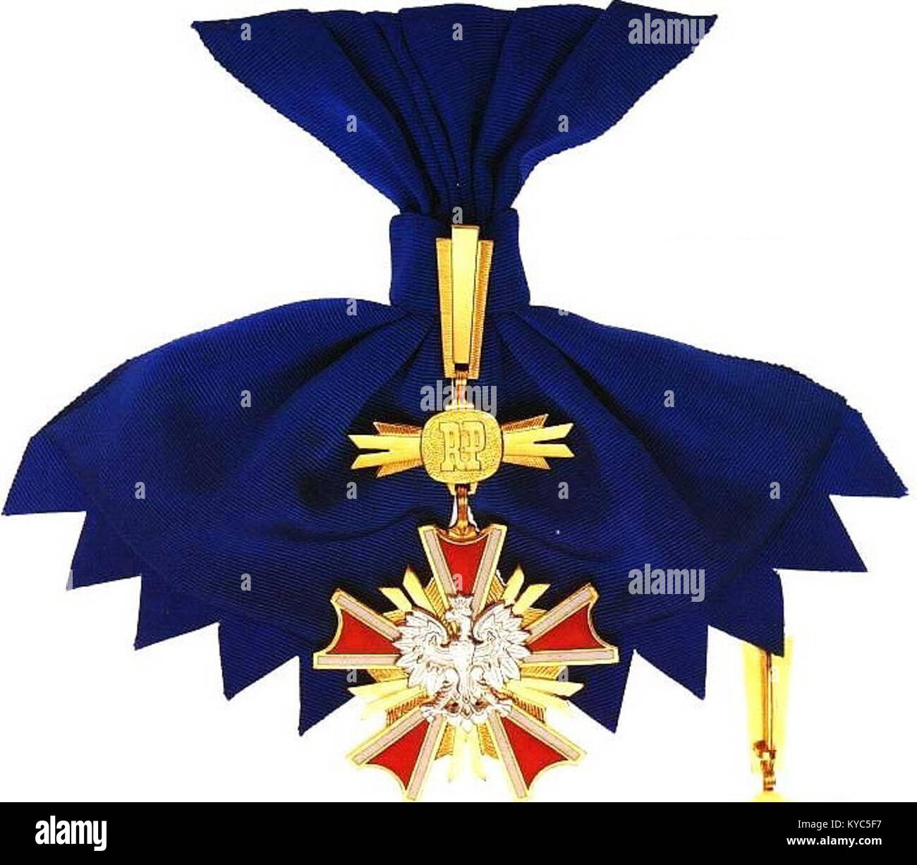 L'ordine Zaslugi RP, una decorazione polacca, include la Gran Croce concessa per il servizio eccezionale agli interessi e ai contributi nazionali. Foto Stock