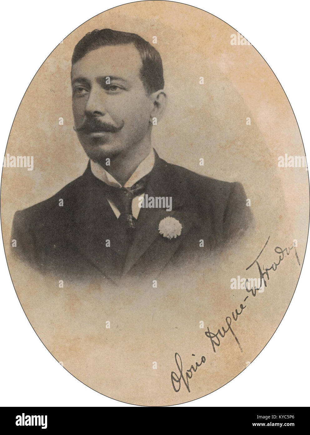 Ritratto ufficiale di Osório Duque-Estrada realizzato nel 1902. È stato un poeta, saggista e figura letteraria brasiliana meglio conosciuto per aver scritto i testi dell'inno nazionale brasiliano. Foto Stock