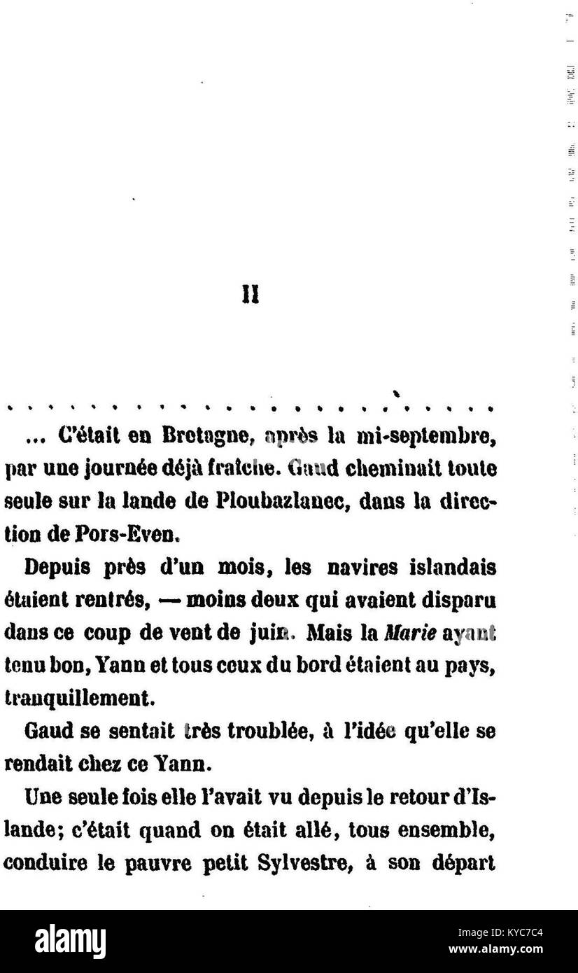 Il termine pescatore d'Islanda si riferisce alla situazione dei pescatori stagionali della Bretagna che lavorano sulla costa islandese, come descritto nel romanzo Pêcheur d'Islande. Cattura gli aspri paesaggi marini, le barche da pesca legate alla nebbia e la routine dei pericolosi viaggi di pesca del merluzzo nell'Atlantico settentrionale. Foto Stock
