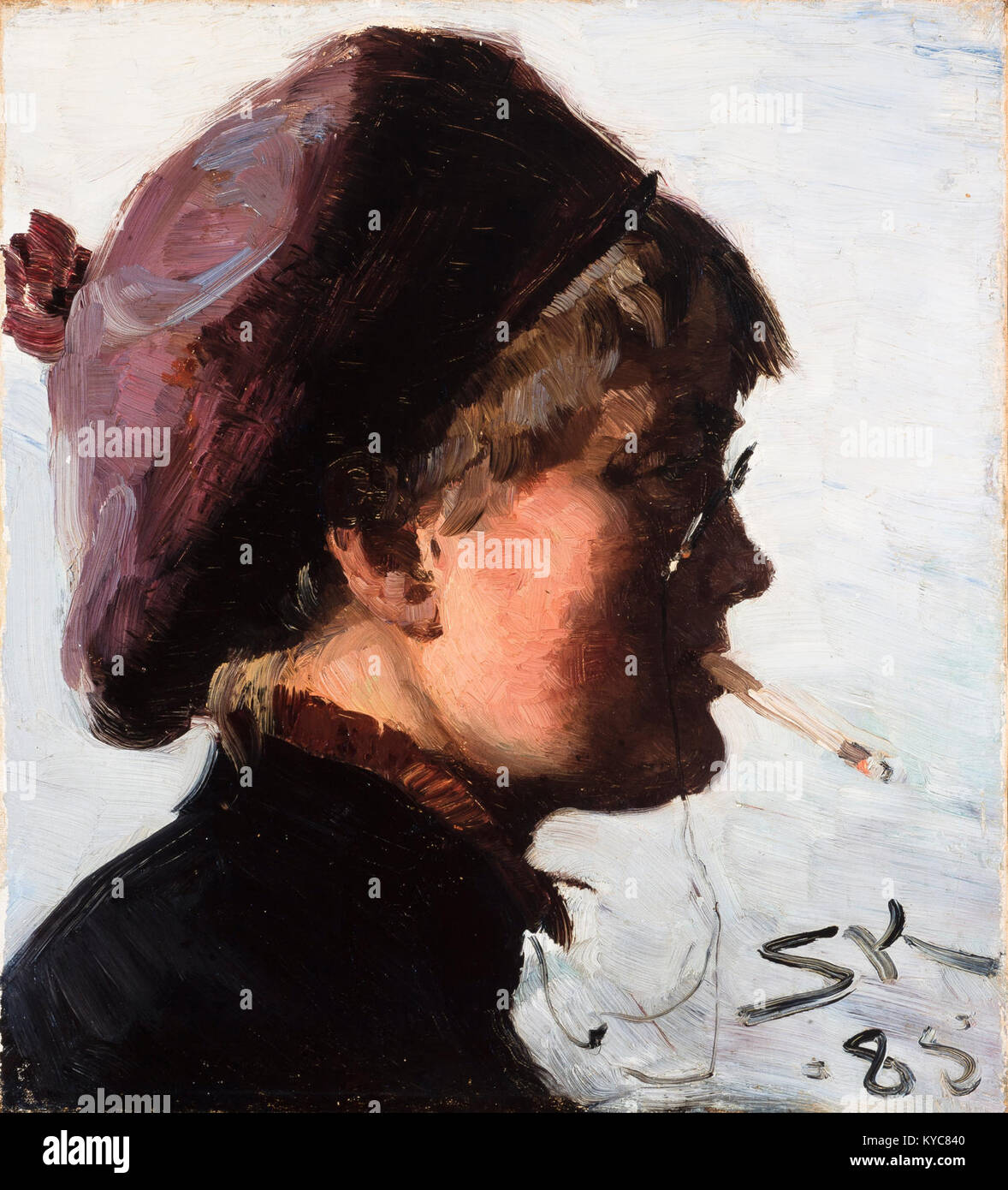 Dipinto ad olio di Peder Severin Krøyer raffigurante Julia Strömberg. Foto Stock