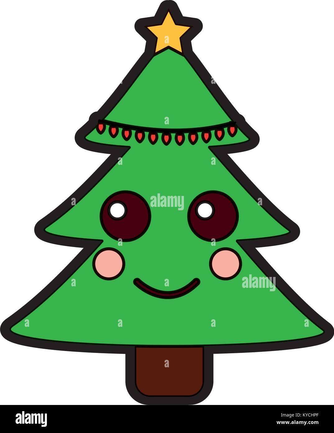 Immagini Natalizie Kawaii.Adorable Cartoon Christmas Kawaii Tree Immagini E Fotos Stock Alamy