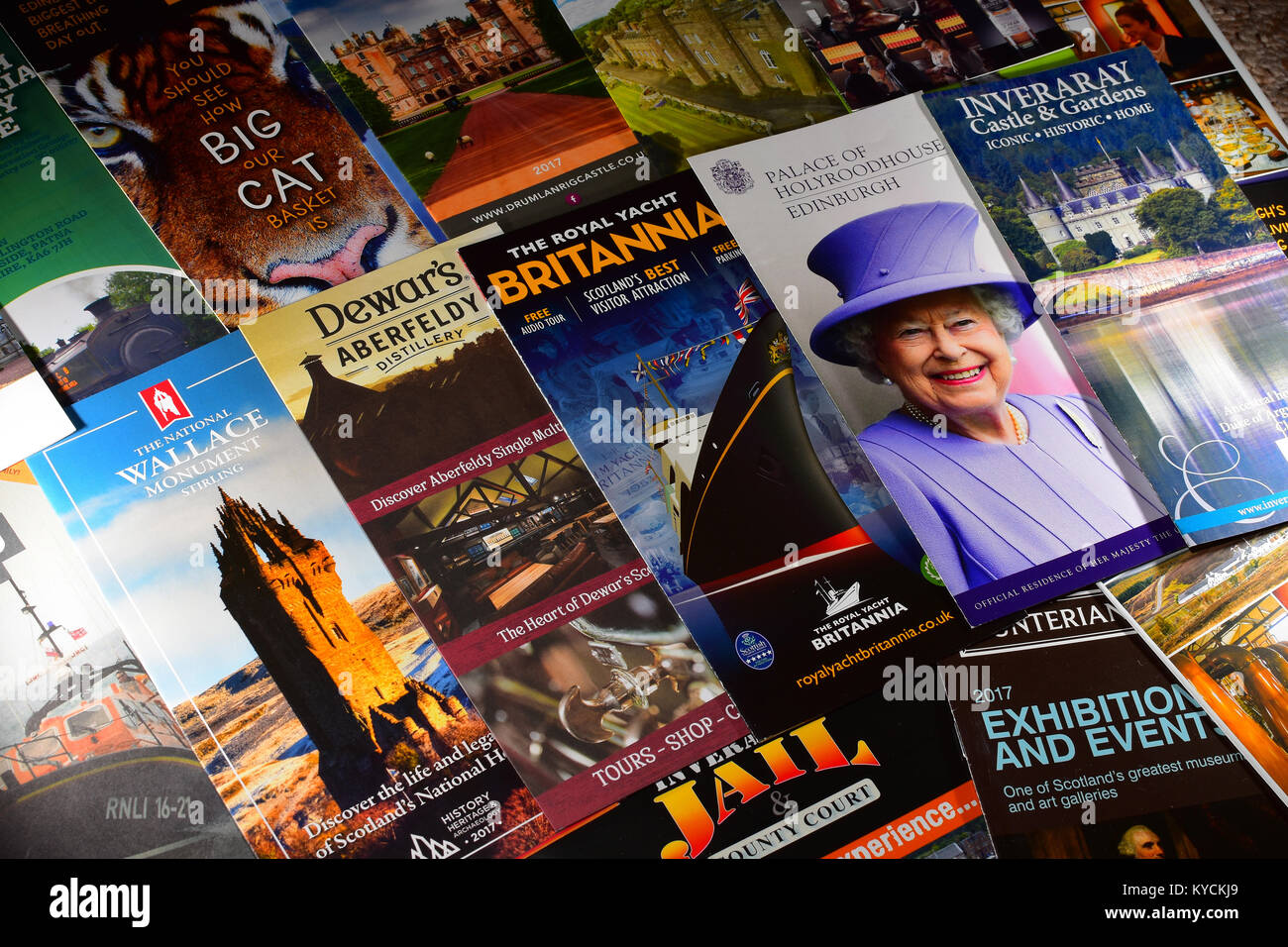 Scottish Tourist information leaflets Foto Stock