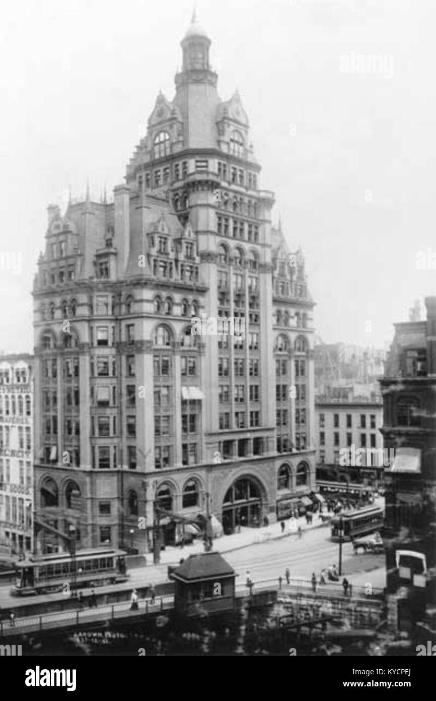 Pabst edificio Wisconsin Ave. pre-1908 B&W 720pieno Foto Stock