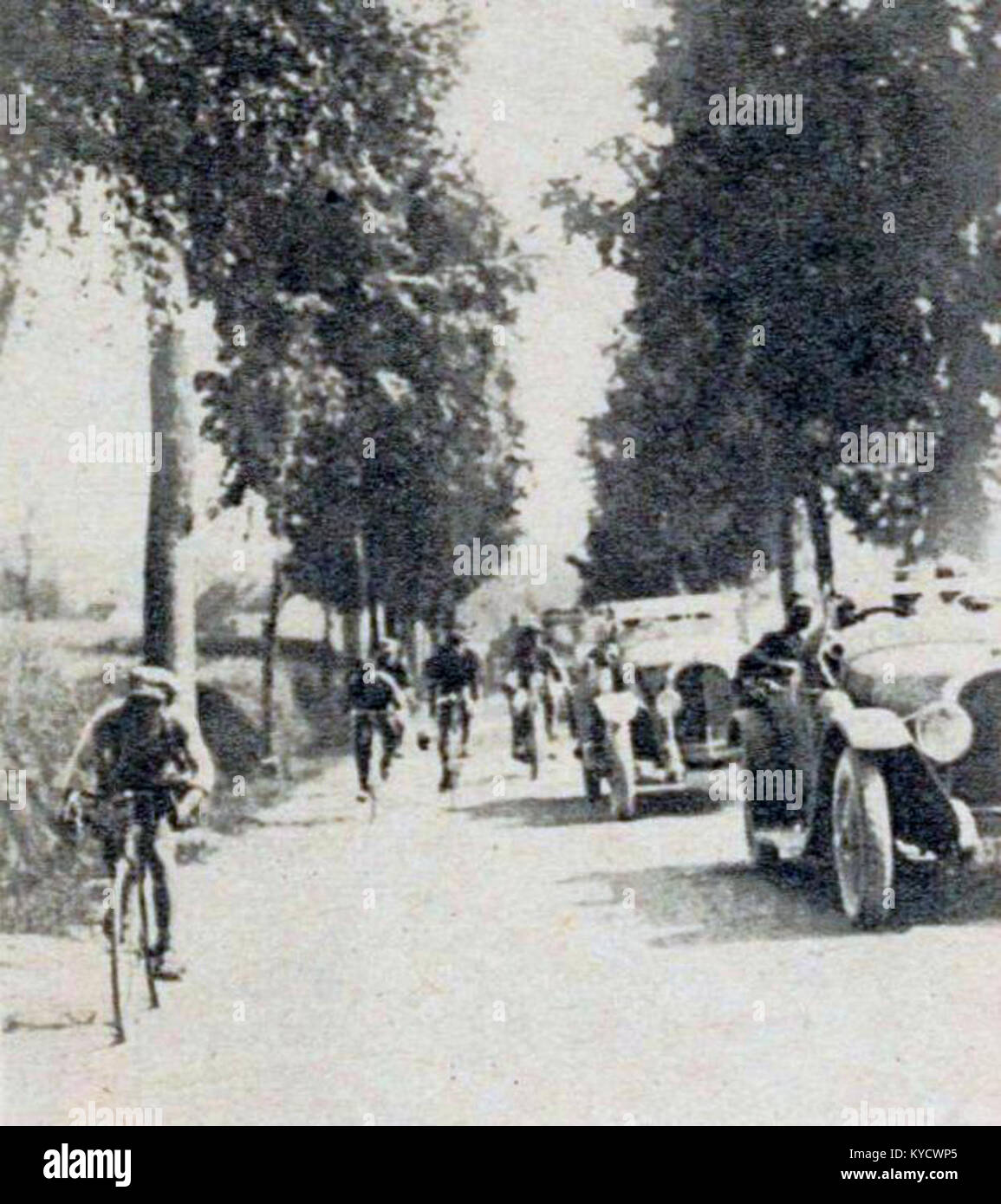 Parigi-bruxelles 1922, Félix Sellier futur vainqueur, avant Overyssche Foto Stock