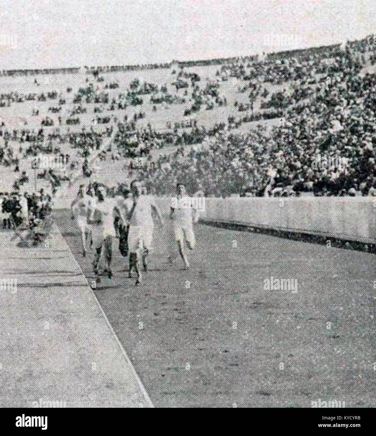 Paolo Pellegrino, vainqueur des 400 et 800 mètres à Athènes en 1906 Foto Stock
