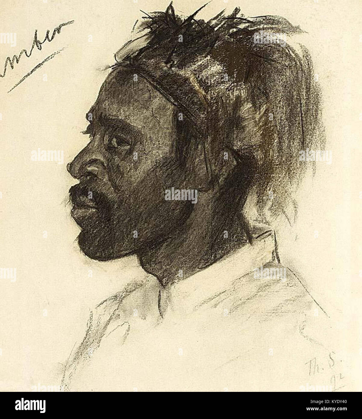 Ritratto dipinto dall'artista olandese Thérèse Schwartze nel 1892, intitolato "Ritratto d'ambra". Esemplifica la sua padronanza nella ritrattistica realistica e nei dettagli. Foto Stock