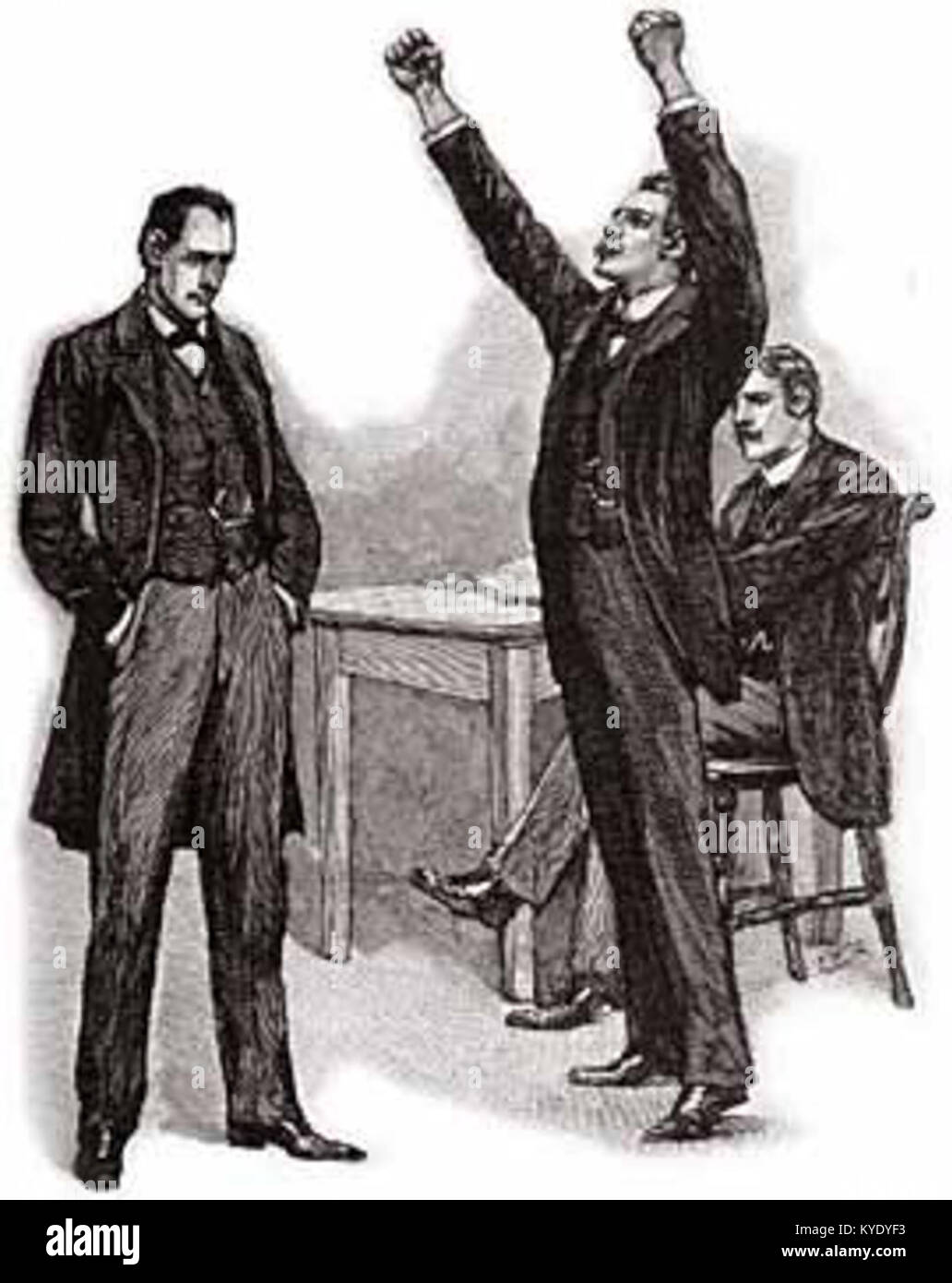 Un racconto breve tratto dalla serie Sherlock Holmes di Arthur Conan Doyle, incentrato sull'impiegato di un agente di cambio che cerca l'aiuto di Holmes. Il detective svela un caso complesso che coinvolge misfatti finanziari e comportamenti criminali. Foto Stock